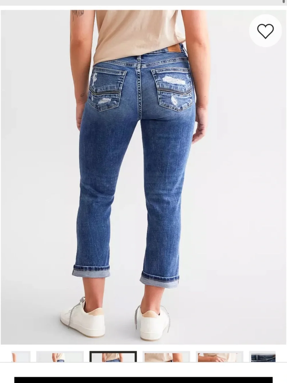 BKE Gabby Cuffed Stretch Capri Jeans - Picture 8 of 9